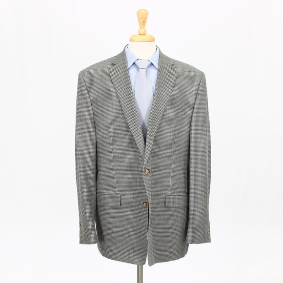 Ralph Lauren 46L Beige Check 2-Button Sport Coat Blazer Jacket B238 - Picture 1 of 11